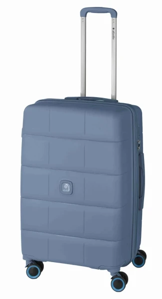Stredne veľký cestovný kufor Dielle Squares 4W M – modrý 210-67-05 modrý 70 L