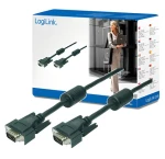 LogiLink VGA čierna / Kábel / VGA - VGA / dvojito tienený / 15 m (CV0017)