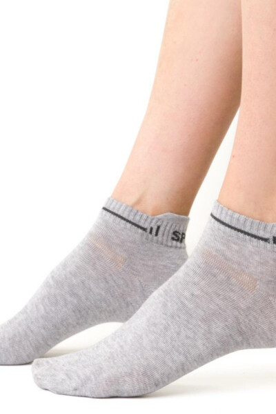 Dámske športové ponožky 050 MELANŽOVÁ SVĚTLE ŠEDÁ 38-40