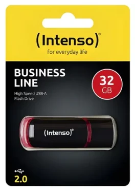INTENSO Business Line 32GB čierna / Flash disk / USB 2.0 / čítanie 28 MB/s / zápis 6,5 MB/s (3511480)