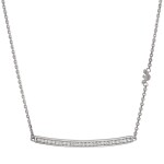Emporio Armani Blyštivý strieborný náhrdelník so zirkónmi EG3591040