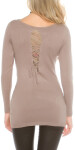 Trendy Koucla pullover with lace and cording Einheitsgroesse