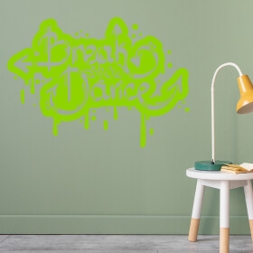 Veselá Stena Samolepka Break Dance Farba: zelená, Veľkosť: 60 x 43 cm