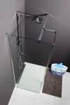 POLYSAN - MODULAR SHOWER stena na inštaláciu na múr, pre pripojenie príd. panelu, 1000 MS2A-100