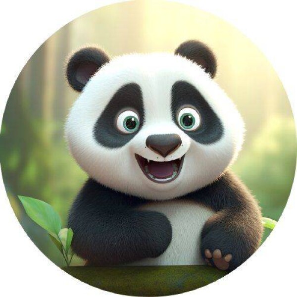 Jedlý papier panda v lese 19,5 cm - PICTURE - PICTURE