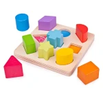 Bigjigs Baby Drevené kocky tvary a farby
