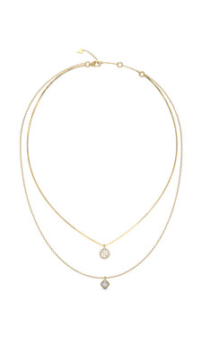 Guess Pozlátený dvojitý náhrdelník 4G Crush JUBN04159JWYGT/U