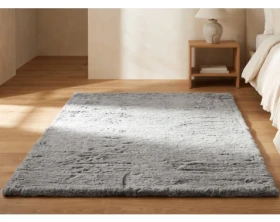Koberec Bobs 160x230 cm, šedá imitácia králičej kožušiny%