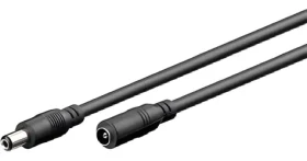 PremiumCord Predlžovací napájací kábel 5,5/2,1 mm / Napájací kábel / 3 m / Samice-samec (cn-06)