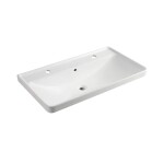 Mereo Siena, kúpeľňová skrinka s keramickým umývadlom 101 cm, biela lesk CN4122