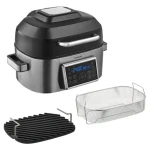 Sencor SBG 8900SS strieborná / Multifunkčný teplovzdušný gril / 1660W / 6L (8590669337774)