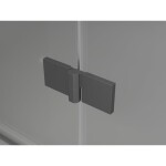 MEXEN/S - Lunar L Duo sprchový kút dvere krídlové 80 x 80, transparent, grafit metal 834L-080L-080P-95-00