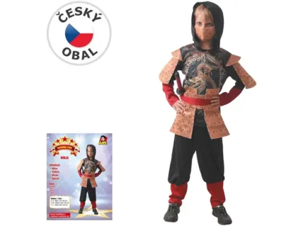 Made 09562 - Šaty na karneval - Ninja 120 - 130 cm