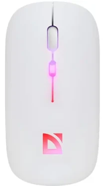 Defender Touch MM-997 biela / Bezdrôtová optická myš / Tichý klik / 800/1200/1600 DPI / Nabíjacie batérie (52998)