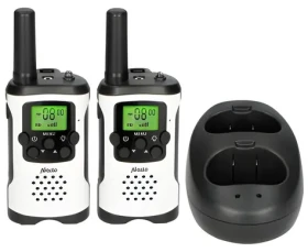 Alecto FR-175 biela, čierna / Sada vysielačiek / dosah 7 km / 8 kanálov / PTT/VOX / vstavané svietidlo (FR-175)