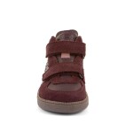 Dievčenské celoročné kožené členkové barefoot topánky LOOP HIGH-TOPS DARK BORDEAUX Froddo G2110157-4 - 33