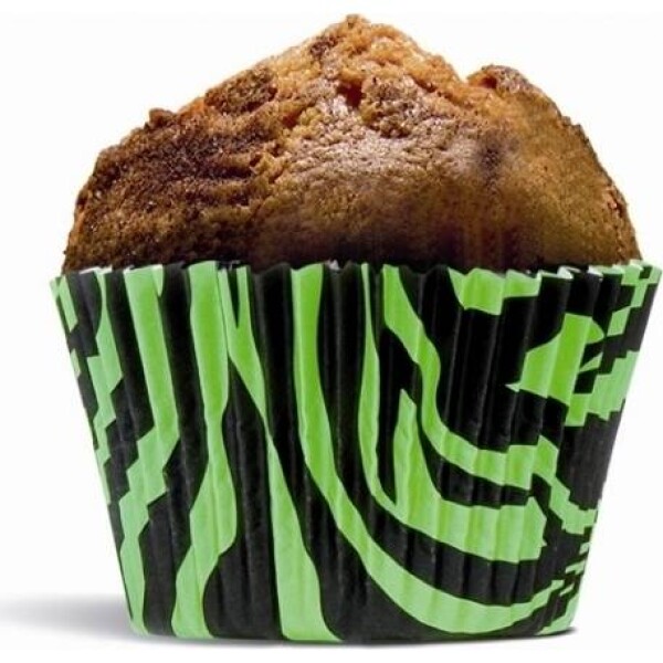 Papierový košíček na muffiny tiger čierno-zelený
