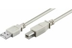 MicroConnect kábel USB2.0 A (M) - USB2.0 B (M) 1.8m biela / 480Mbit/s (USBAB2)