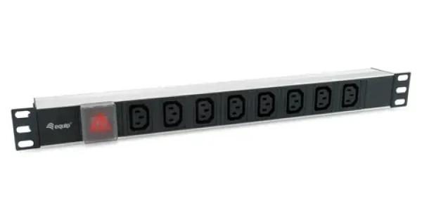 Equip PDU čierna / Zásuvková lišta do racku / 1U / 8x IEC C13 / IEC C14 / 10 A / 2500 W (333310)