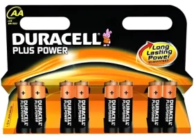 Duracell Alkalická batéria AA (LR6) / Batéria / Alkalická / Jednorazová (MN1500B8)