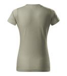 Základné dámske tričko svetlej khaki farby 2XL