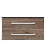 Kúpeľňová skrinka s umývadlom SAT Cube Way 100x53x46 cm dub wellington mat CUBE461002DWMODC CUBE461002DWMODC