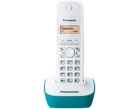 Panasonic KX-TG1611FXC / prenosný telefón / CLIP / pamäť na 50 mien / modrozelený (KX-TG1611FXC)