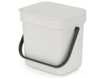 Brabantia Sort amp; Go Odpadkový kôš 3L svetlo šedá / s rukoväťou / plast / 18.8 x 17.4 x 13.9 cm (213229)