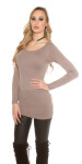 Trendy Koucla pullover with lace and cording Einheitsgroesse