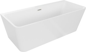 MEXEN/S - Volta vaňa voľne stojaca rohová 170 x 75, biela, sifón a prepad nikel kartáčovaná 51131707500-97