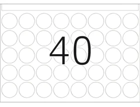 Herma etikety pre tlačiarenské stroje žlté O19 mm / Etikety / Papier / 10000 ks (2741)
