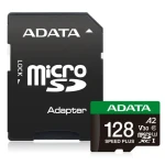ADATA Speed PLUS microSDXC 128 GB + adaptér / Pamäťová karta / UHS-I U3 V30 A2 / R: 180 MB/s / W: 160 MB/s (UD128GUI3V30A2SP-RA1)