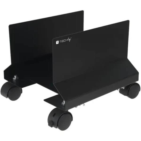 Techly ICA-CS-34 čierna / Multimediálny vozík / kovový / nosnosť 25 kg / na kolieskach (ICA-CS-34)