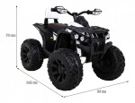Mamido Mamido Detská elektrická štvorkolka ATV Power 4x4 biela