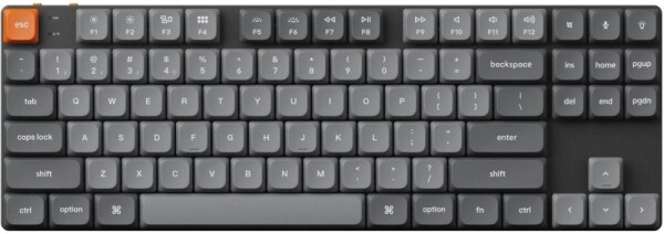 Keychron - K1 Max QMK/VIA Wireless Custom Mechanical Keyboard - Niskoprofilowa Bezdrôtová Klawiatura Mechaniczna RGB Gateron Hot-Swap Red