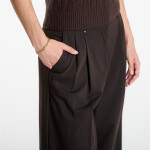 Kalhoty Tommy Hilfiger Viscose Blend Wide Leg Chocolate 40