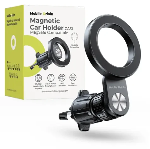 Mobile Origin CA31 čierna / Držiak do auta / Magnetický / MagSafe / 360° (MO-MGCH-CA31)