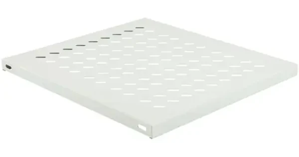 Lanview 19" 1U biela / Polica do racku / hĺbka 800 mm / perforovaná / nosnosť 50 kg (RAS105WH)