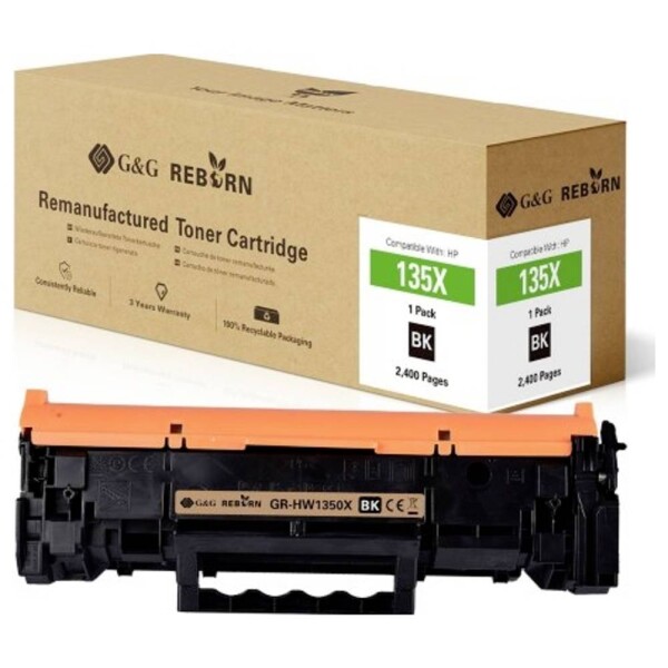 G&G Reborn remanufactured toner náhradný HP 135X čierna 2400 Seiten kompatibilná toner; 21256