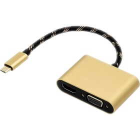 Roline USB-C® / HDMI káblový adaptér USB-C ® zástrčka, Zásuvka HDMI-A 0.10 m viacfarebná 12.03.3165 Kábel pre displeje USB-C®; 12.03.3165