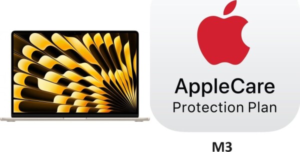 Apple Laptop Apple MacBook Air 15 M3 / 24 GB / 512 GB (MC9K4ZE/A) + AppleCare Protection Plan dla 15-inch MacBook Air (M3)
