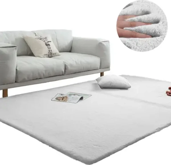 Strado Rabbit biely / Koberec do detskej izby / 80x150 cm (5907694853613)