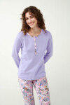 Bavlnené pyžamo Lavender Sweet 21300 - Vamp XL levandulová