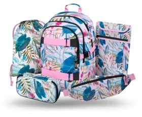 BAAGL SET 5 Skate Leafs: batoh, peračník, sáčok, ľadvinka, obal na notebook (A-36542)