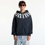 Mikina Palm Angels Big Neck Logo Zip Loose Hoodie Black/ Off White M