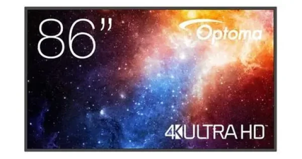 86" Optoma N3861K čierna / Komerčný panel / 4K UHD / Android 11 / 24/7 / HDMI (H1F2C0HBW101)