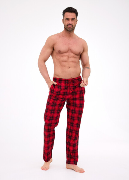 Pánske pyžamové nohavice Cornette 691/60 3XL-5XL Červená 3xl