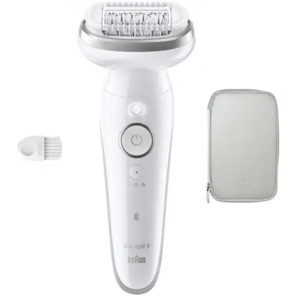 Braun Silk-épil 9 9-000 strieborná / Epilátor / WetDry / 40 pinziet / 2 rýchlosti / 50 min prevádzka (8700216963404)