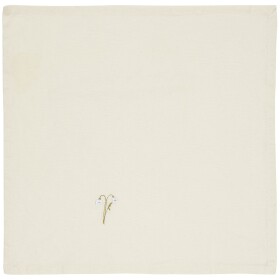 Ib Laursen Vyšívaný obrúsok Flora Snowdrop Butter Cream