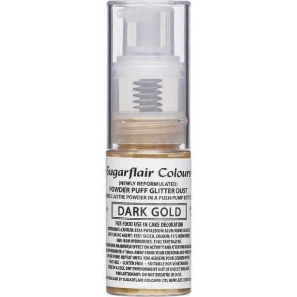 Trblietky v rozprašovači Dark Gold, 10 g - Sugarflair - Sugarflair